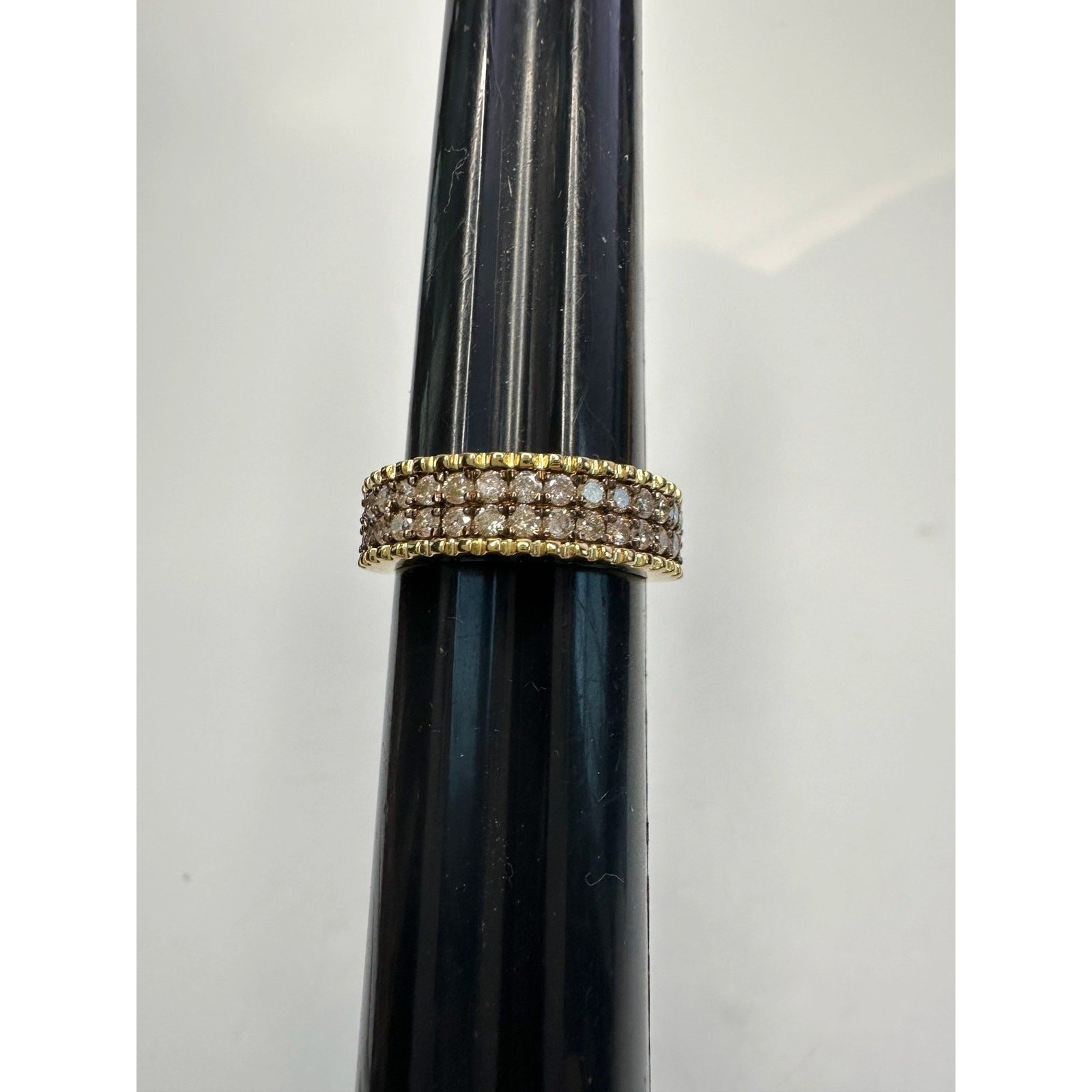 Beautiful 3/4 Ct Diamond 2 row Anniversary Ring 14kt Gold Over Sterling Silver Size 7 Unbranded  A+ Stuff anniversary ring