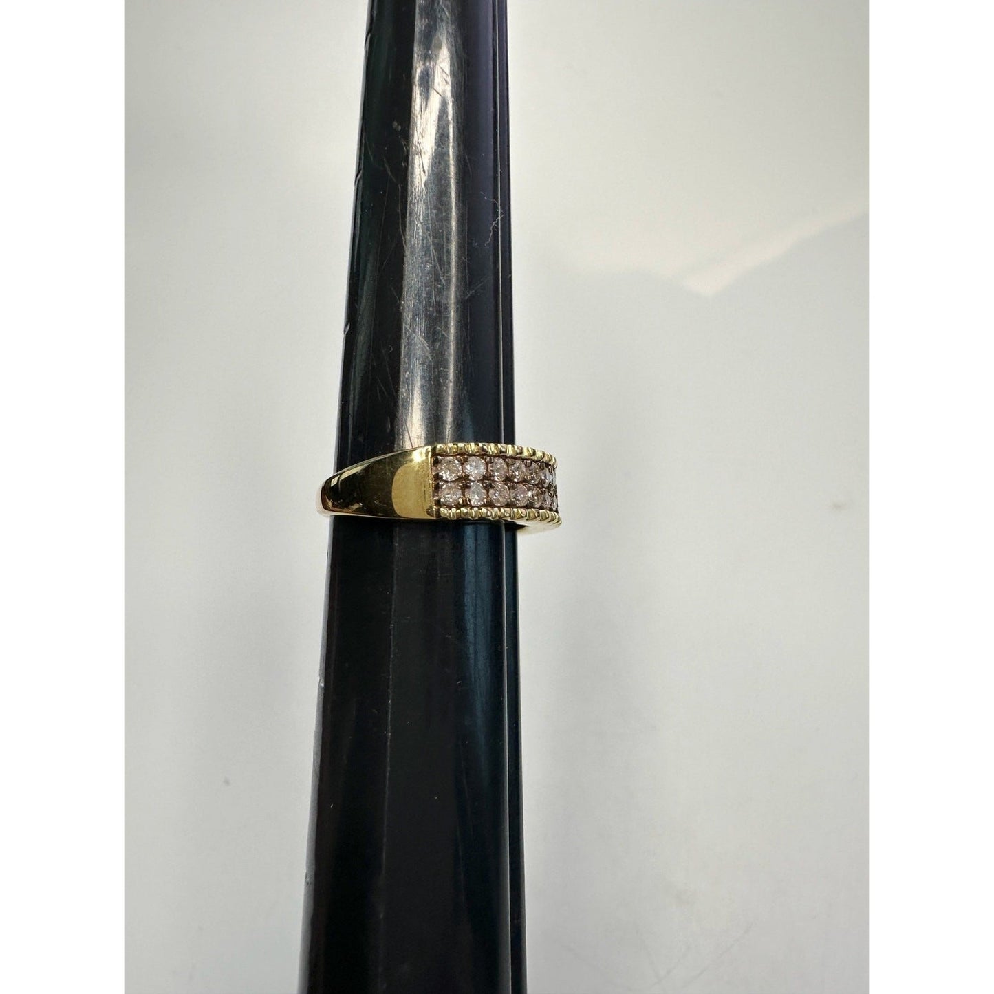 Beautiful 3/4 Ct Diamond 2 row Anniversary Ring 14kt Gold Over Sterling Silver Size 7 Unbranded  A+ Stuff anniversary ring