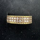 Beautiful 3/4 Ct Diamond 2 row Anniversary Ring 14kt Gold Over Sterling Silver Size 7 Unbranded  A+ Stuff anniversary ring