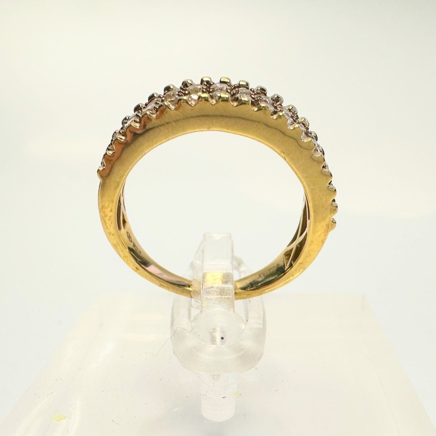 Beautiful 3/4 Ct Diamond 2 row Anniversary Ring 14kt Gold Over Sterling Silver Size 7 Unbranded  A+ Stuff anniversary ring