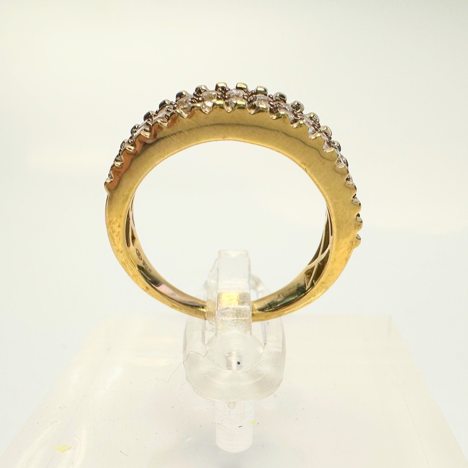 Beautiful 3/4 Ct Diamond 2 row Anniversary Ring 14kt Gold Over Sterling Silver Size 7 Unbranded  A+ Stuff anniversary ring