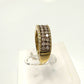 Beautiful 3/4 Ct Diamond 2 row Anniversary Ring 14kt Gold Over Sterling Silver Size 7 Unbranded  A+ Stuff anniversary ring