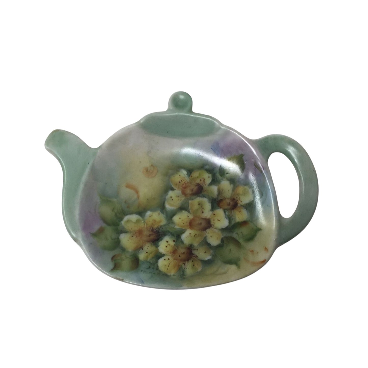 Vintage Tea Pot Miniature Saucer Plate with Handle