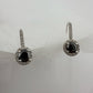 Beautiful 1 Carat Black Diamond Halo Earring and Necklace Set