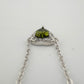 Beautiful Green Peridot Heart Necklace 18" Chain