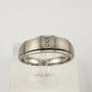 His and Hers Stainless Steel Diamond Wedding Band Set (Size 5 & Size 10)