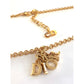 Christian Dior Logo Letter Charm Style Necklace