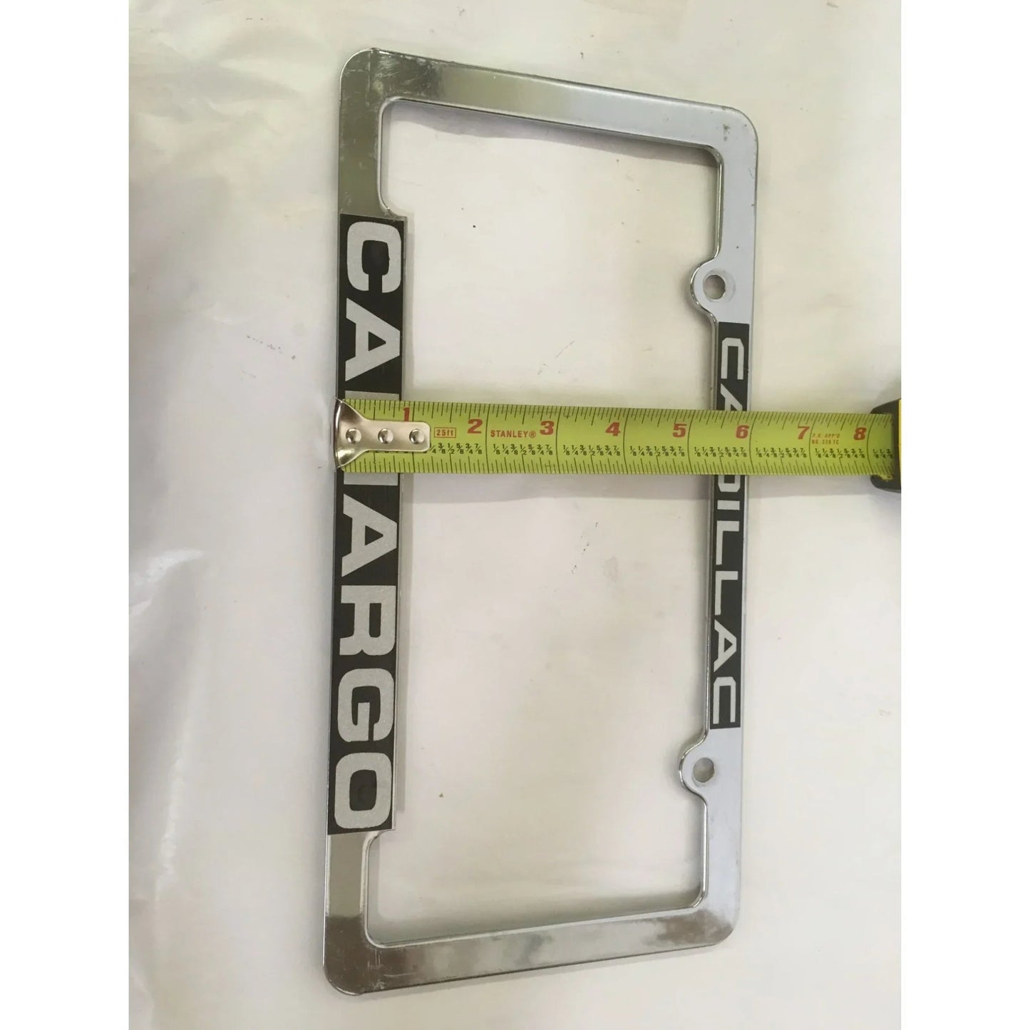 CADILLAC CAMARGO SILVER/BLACK LICENSE PLATE COVER/FRAME - A+ Stuff - Auto Part - A+ Stuff