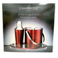 CAMBRIDGE Silversmiths Hammered Red Metallic Ice Bucket, Shaker & Tray Barware Set - Cambridge - Barware Set - A+ Stuff