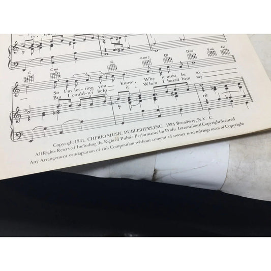''CANCEL THE FLOWERS'' VINTAGE SHEET MUSIC BOOK - A+ Stuff - SHEET MUSIC - A+ Stuff