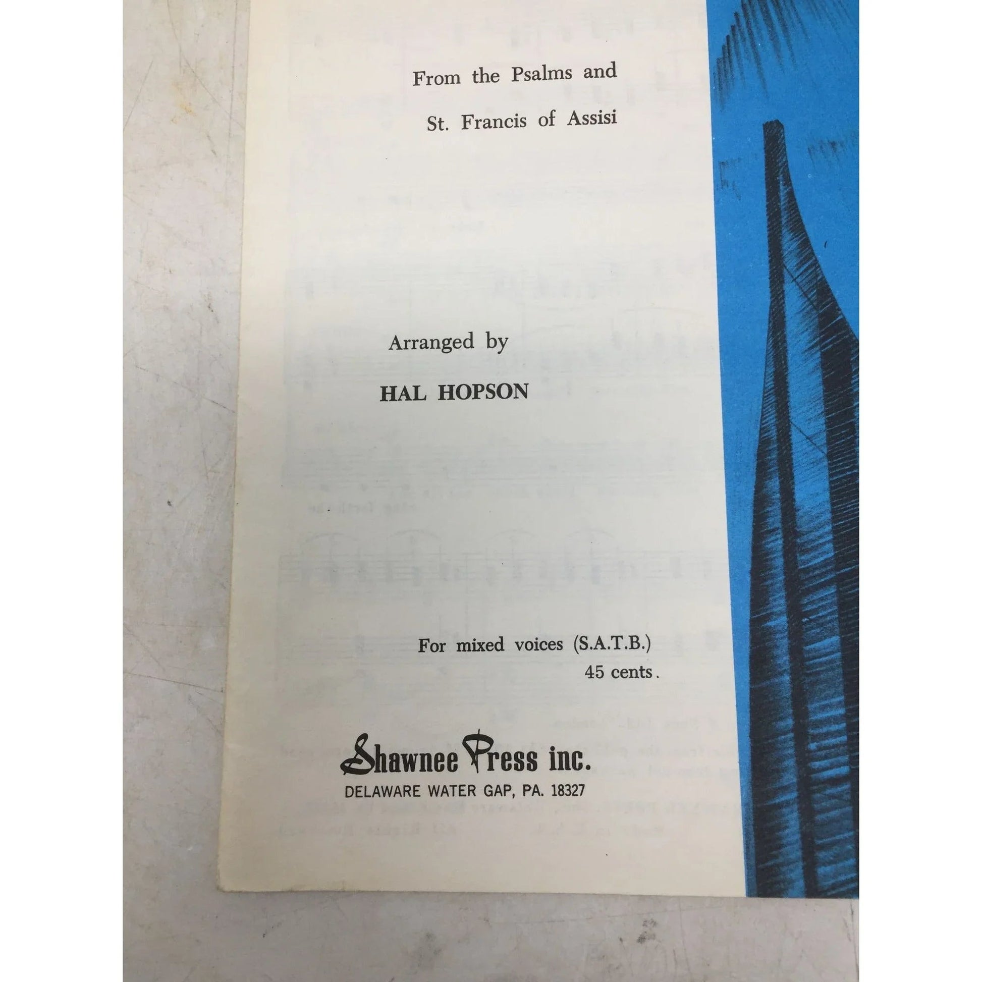 ''Canticle Of Praise'' From the Psalms and St Francis of Assisi (Arranged by Hal Hopson) - A+ Stuff - SHEET MUSIC - A+ Stuff