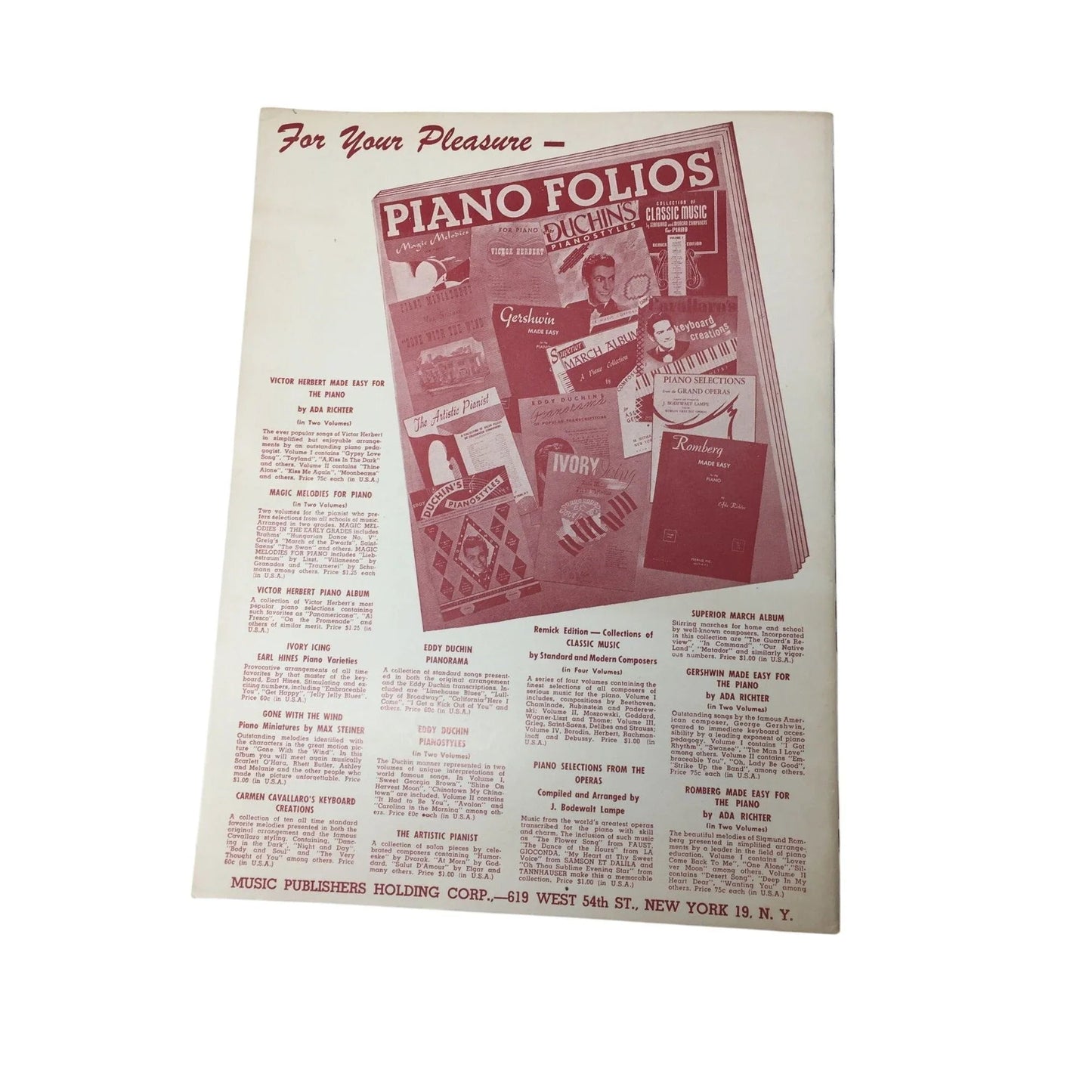 ''Carmen Cavallaro's Keyboard Creations'' Sheet Music Book - A+ Stuff - SHEET MUSIC - A+ Stuff