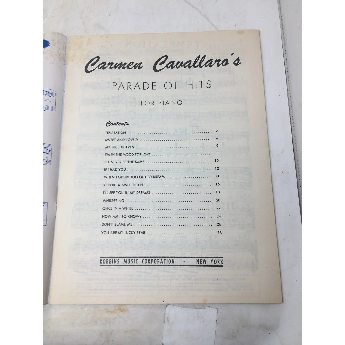 ''Carmen Cavallaro's Parade of Hits For Piano'' Sheet Music Book - A+ Stuff - SHEET MUSIC - A+ Stuff