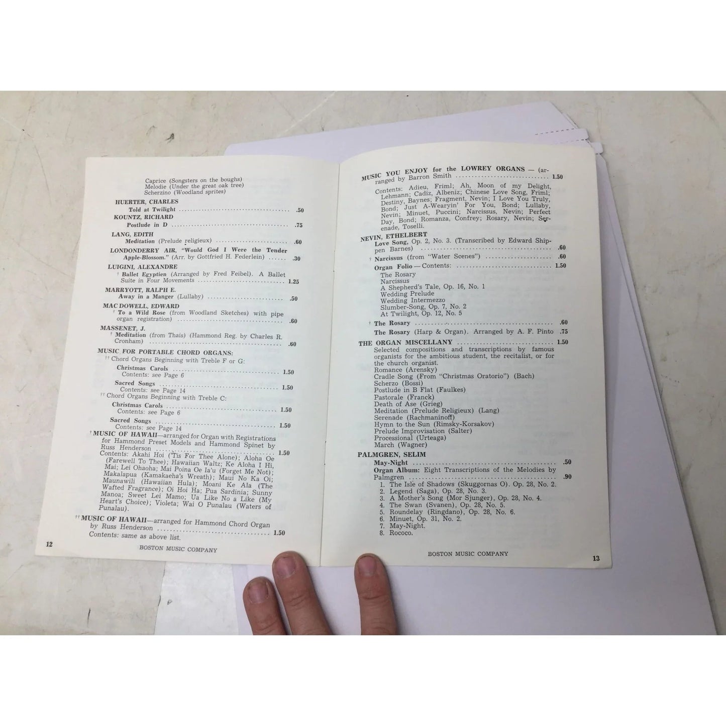 ''Catalog of Organ Music For all Organs'' - Boston music co - A+ Stuff - Books - A+ Stuff