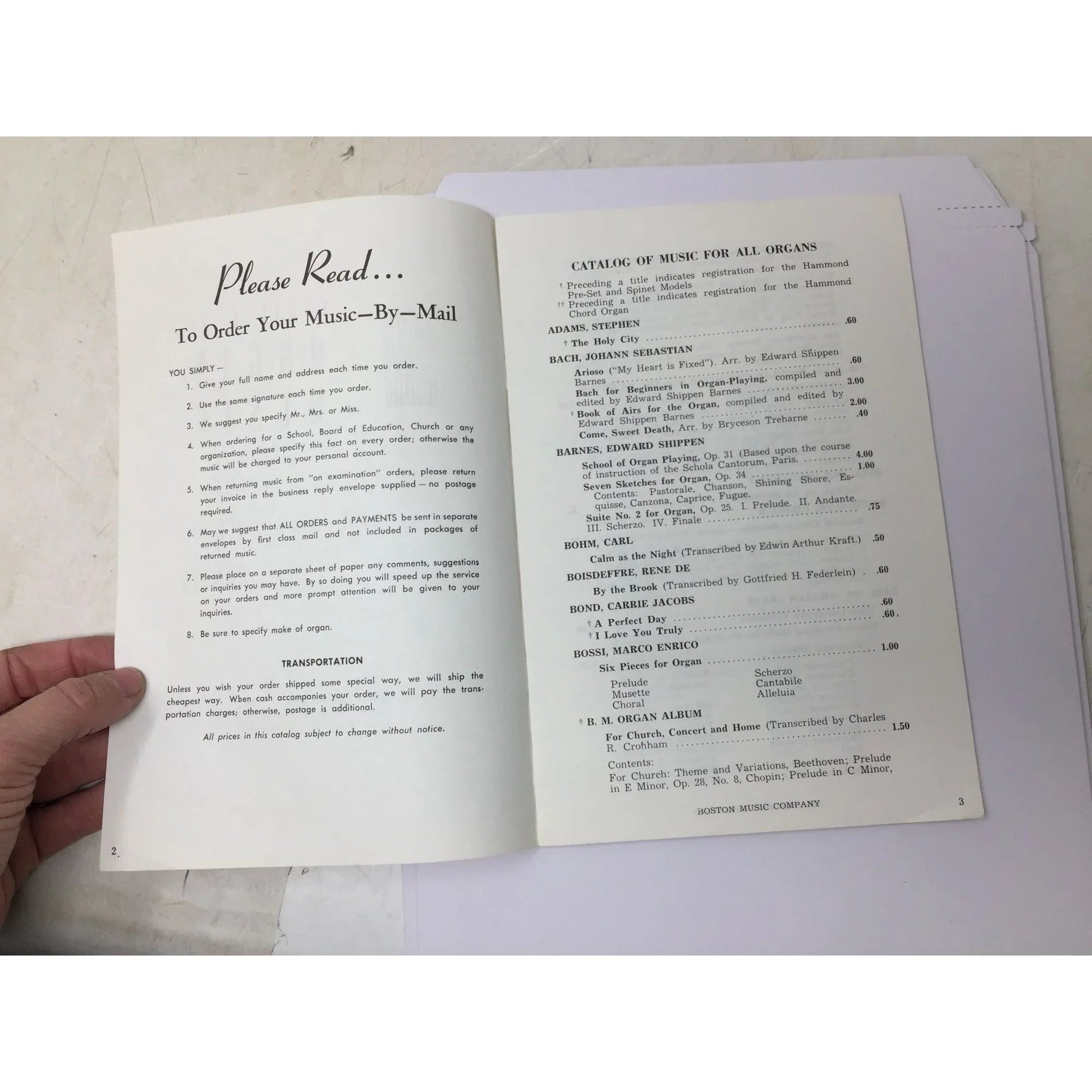 ''Catalog of Organ Music For all Organs'' - Boston music co - A+ Stuff - Books - A+ Stuff