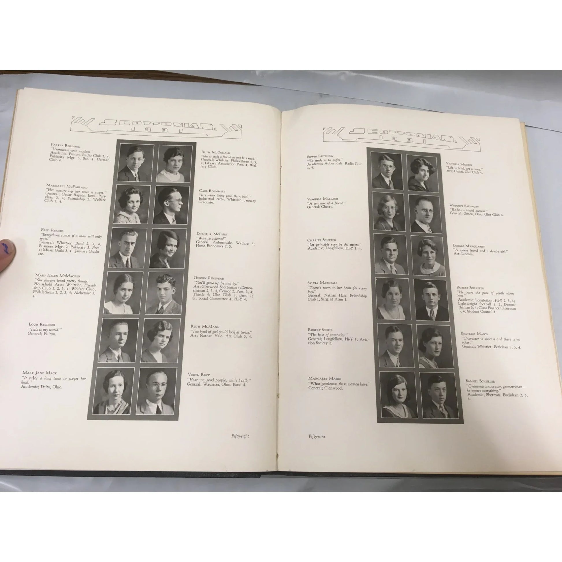 Scottonian Class of 1931 Vintage Yearbook- Scott High School - A+ Stuff