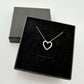 Simply Beautiful Sterling Silver Heart Necklace with Natural Diamond Accents