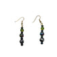 Womens Dangly Beaded Earrings with Blue/Green Beads