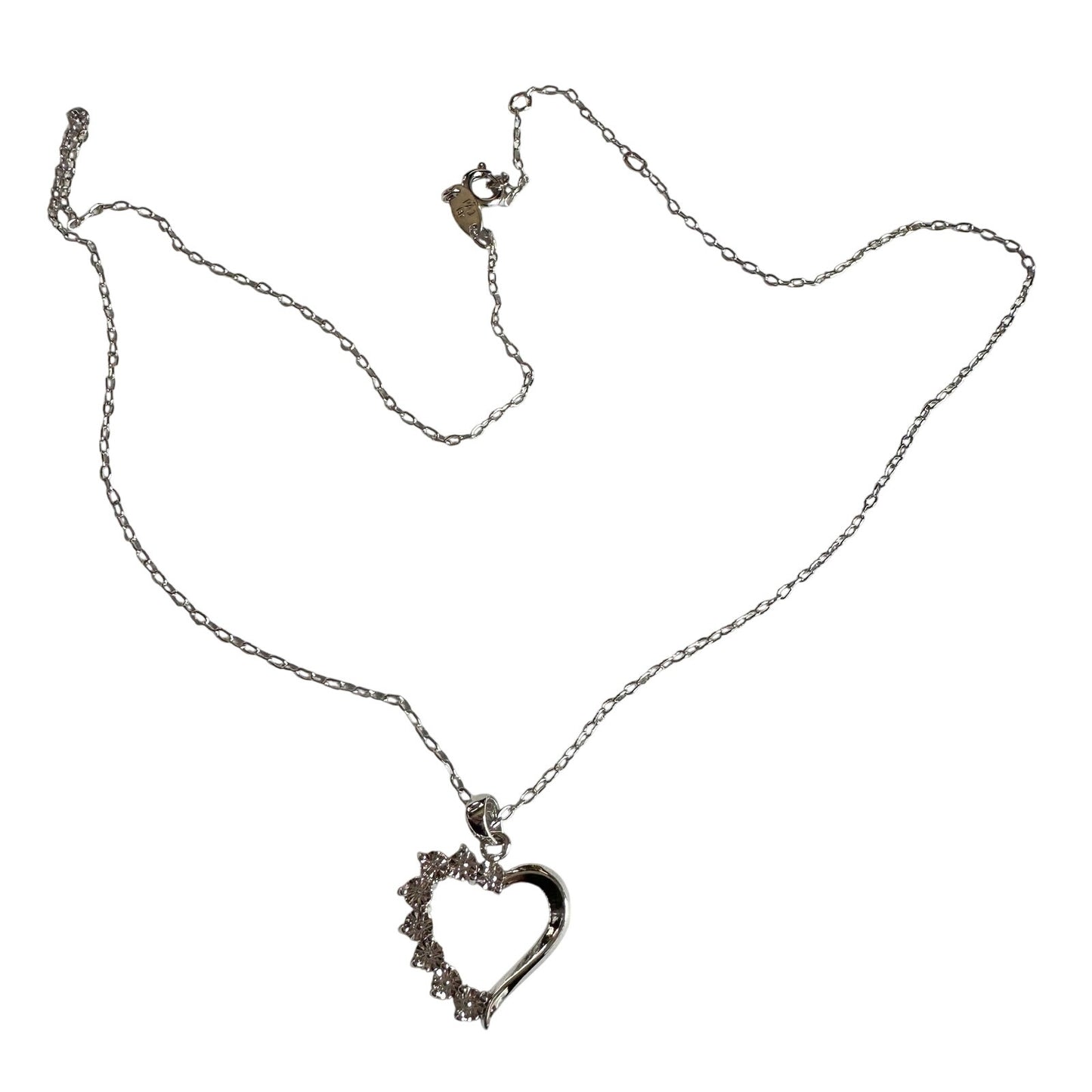 Beautiful Heart Necklace - Illusion Set Diamond Accent