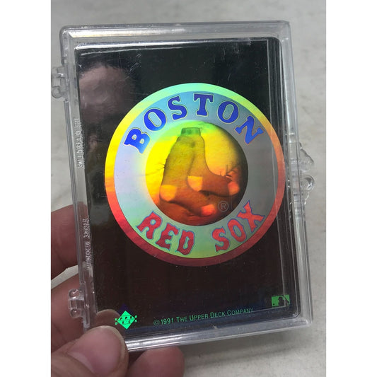 1991 Upper Deck MLB Baseball Boston Red Sox Team Logo Hologram Sticker Trading Card