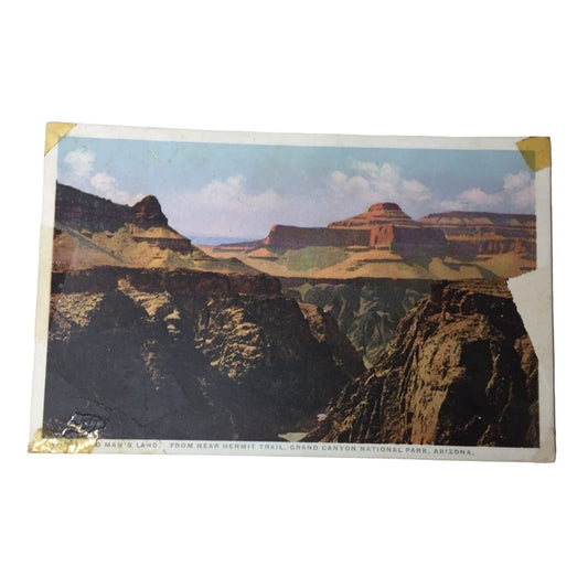 Vintage Post Card Aug. 28, 1942 No Man's Land Grand Canyon AZ