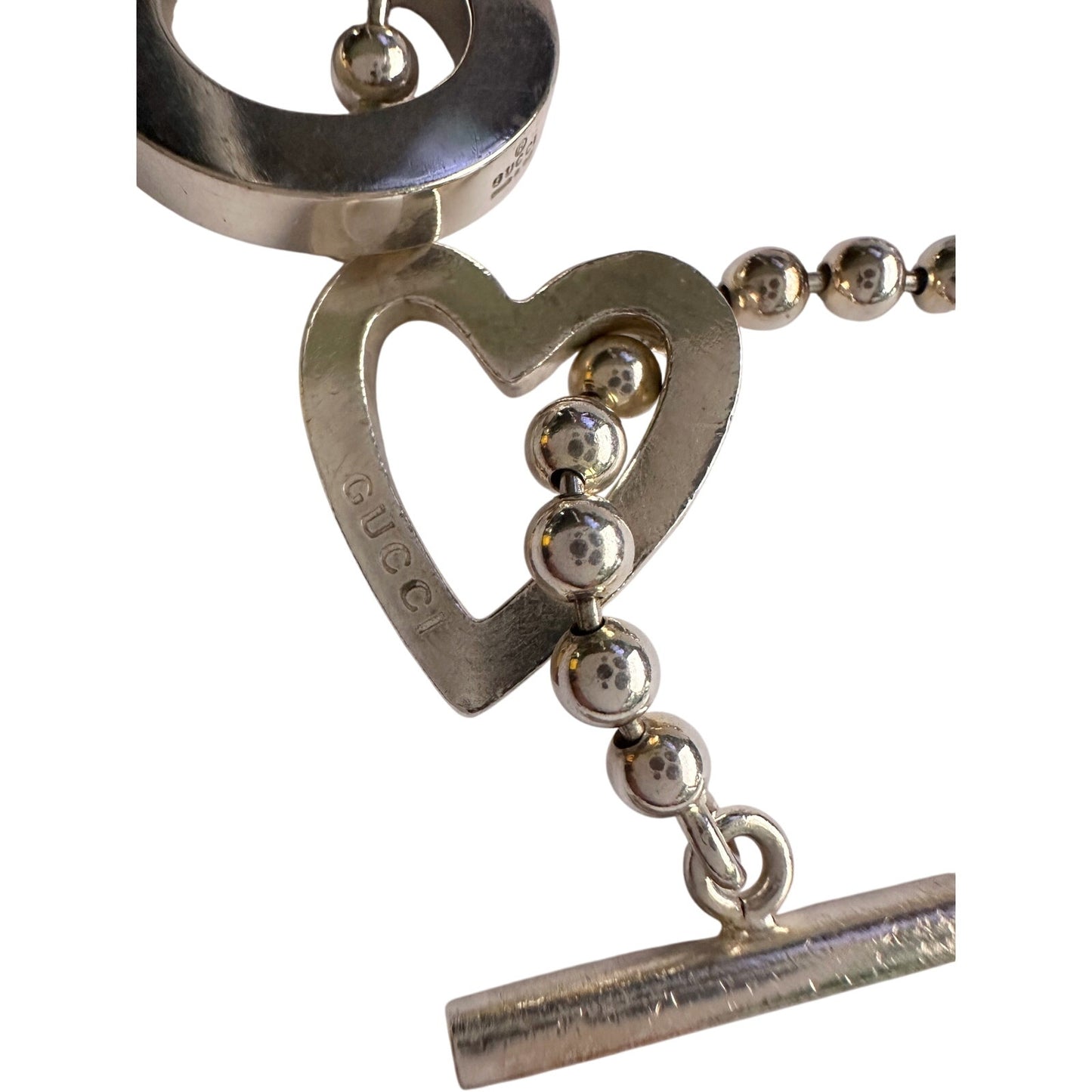 GUCCI Ball and Chain Heart Bracelet with Female Symbol Pendant Charm