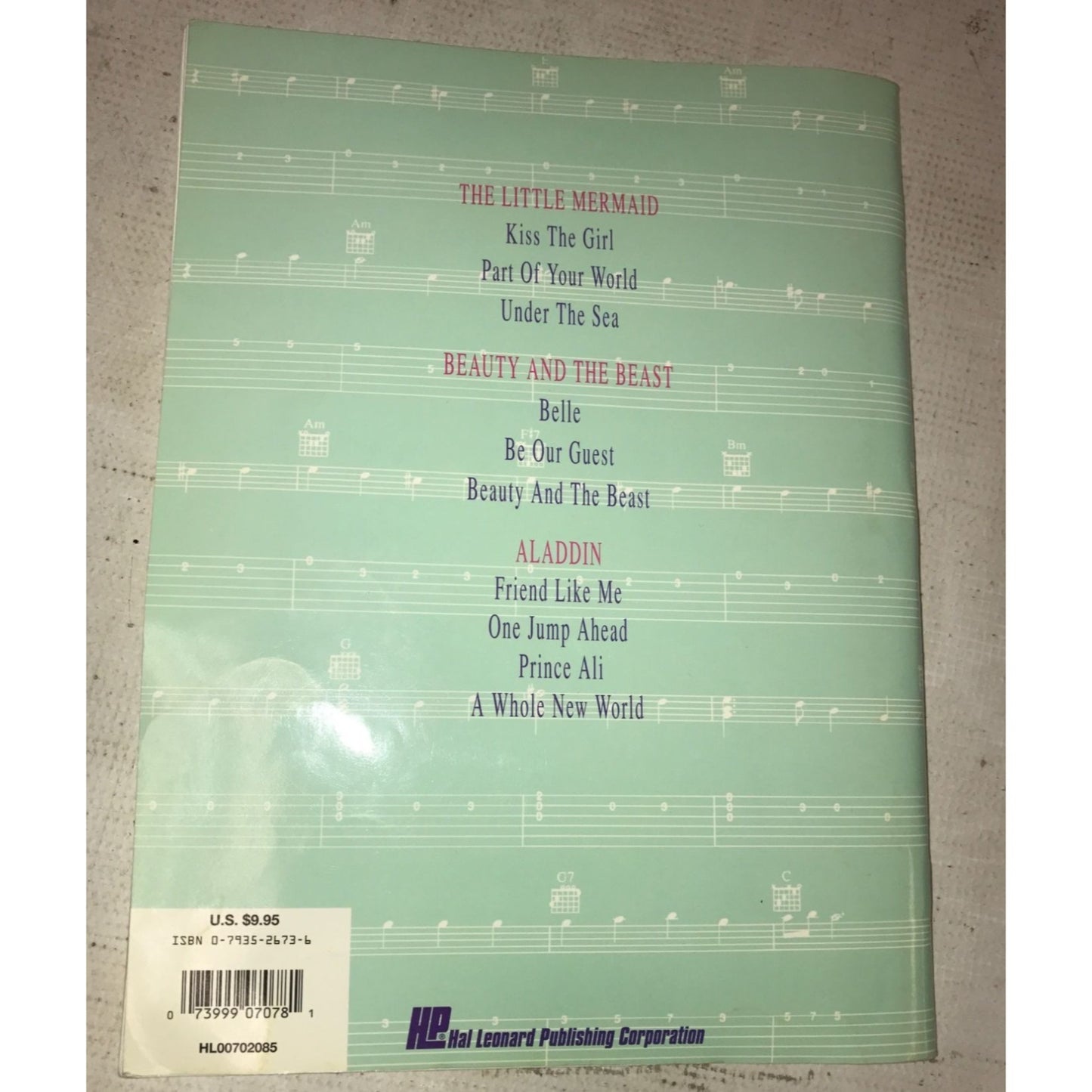 Vintage Disney Movie Hits Music Song Book- Easy Guitar