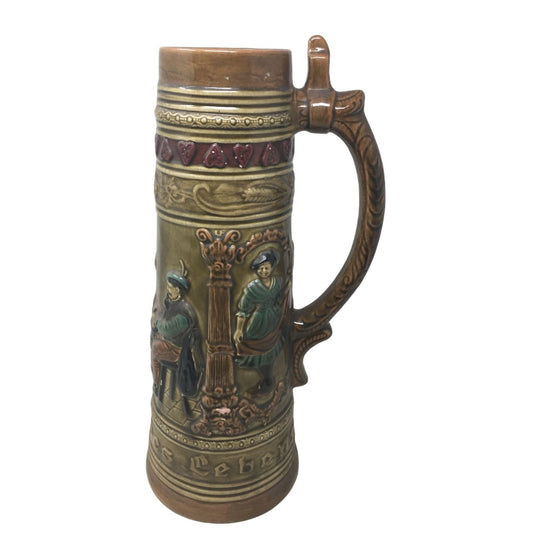 Vintage Large 15 inch Collectible Beer Stein with Handle