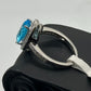 Brilliant Oval 3.60 Carat Blue Topaz Ring - Size 7 - Sterling Silver Setting