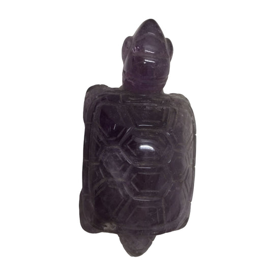 Small Carved Purple Marbled Turtle/Tortoise Figurine