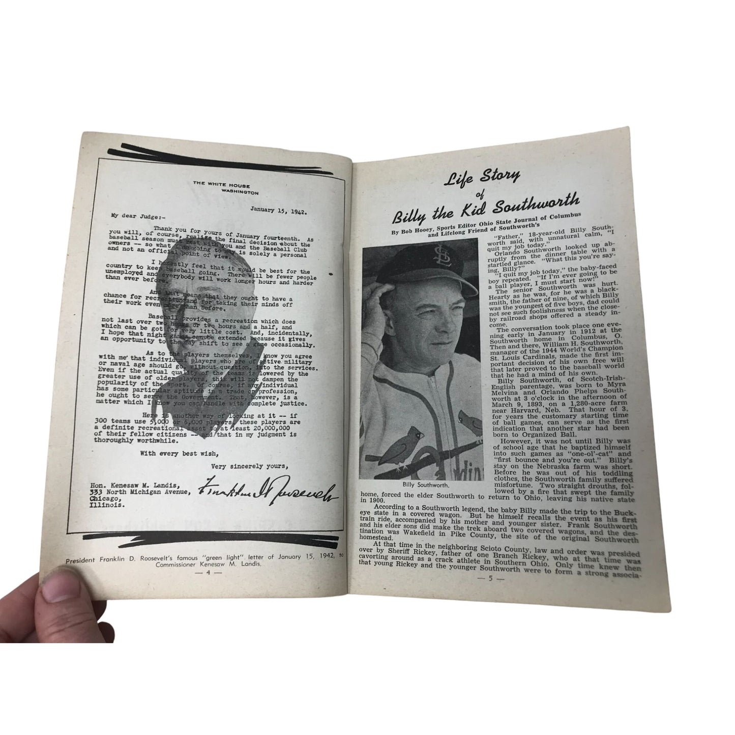 Vintage 1945 Baseball Register by The Sporting News The Game's "400"