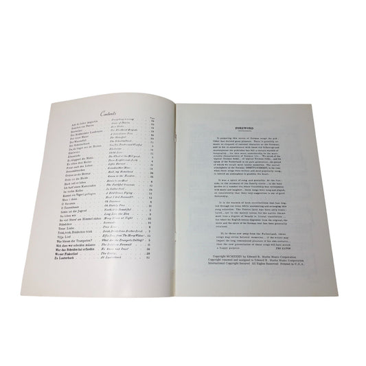 Vintage Song Book for German Folk Songs (Old & New) A+ Stuff  A+ Stuff Sheet Music