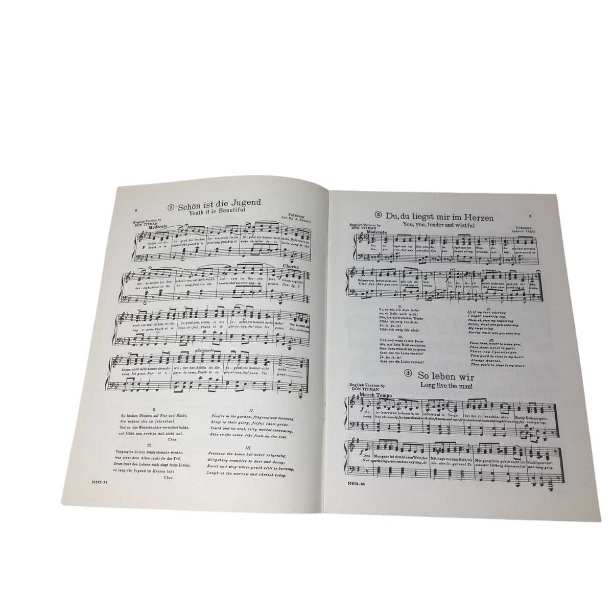 Vintage Song Book for German Folk Songs (Old & New) A+ Stuff  A+ Stuff Sheet Music
