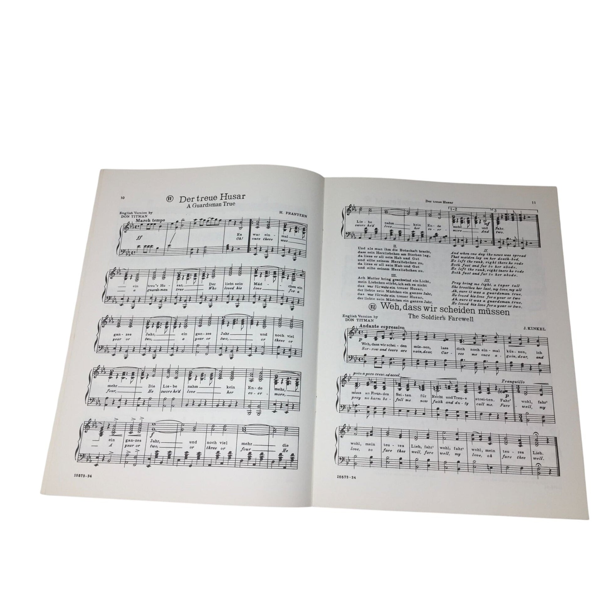 Vintage Song Book for German Folk Songs (Old & New) A+ Stuff  A+ Stuff Sheet Music