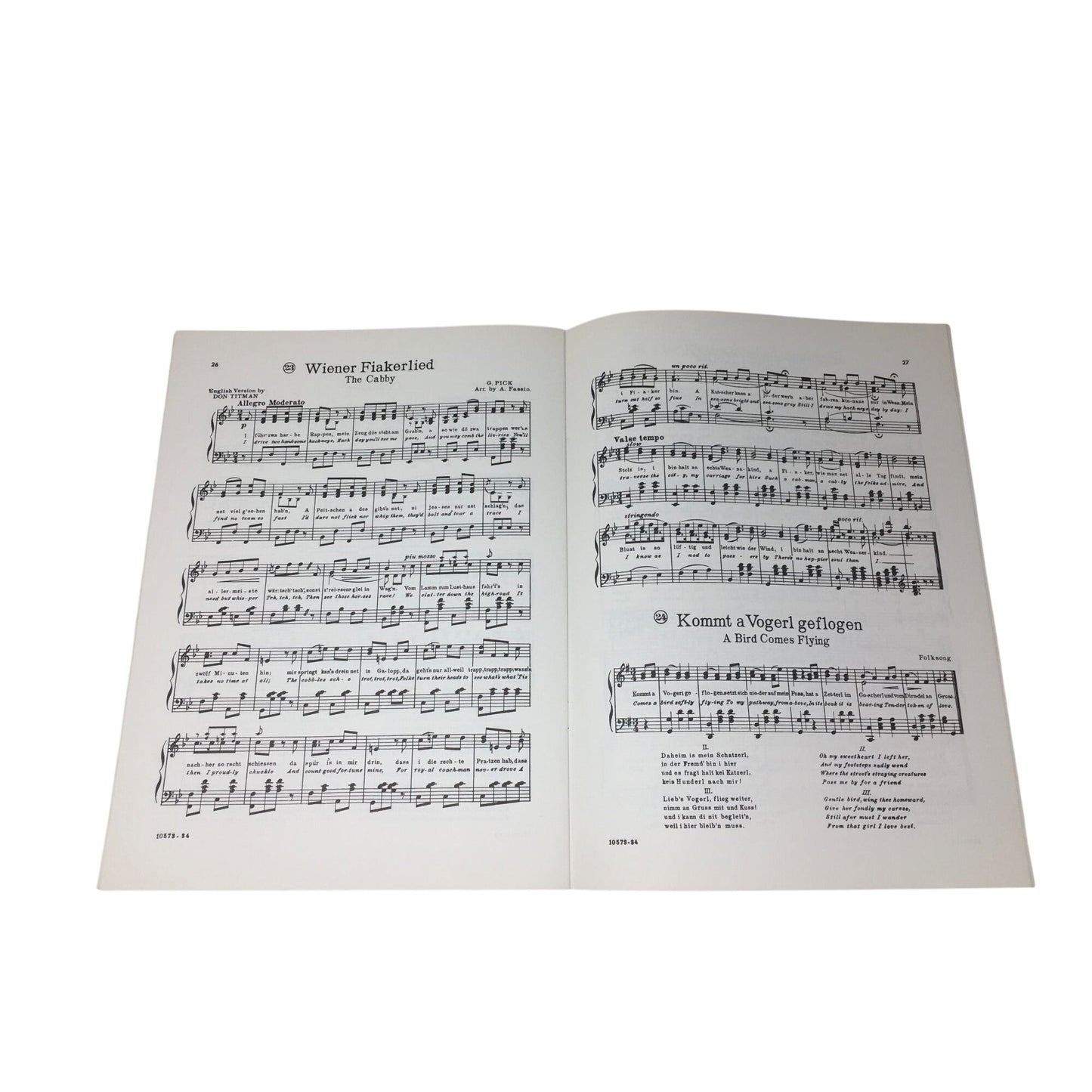 Vintage Song Book for German Folk Songs (Old & New) A+ Stuff  A+ Stuff Sheet Music