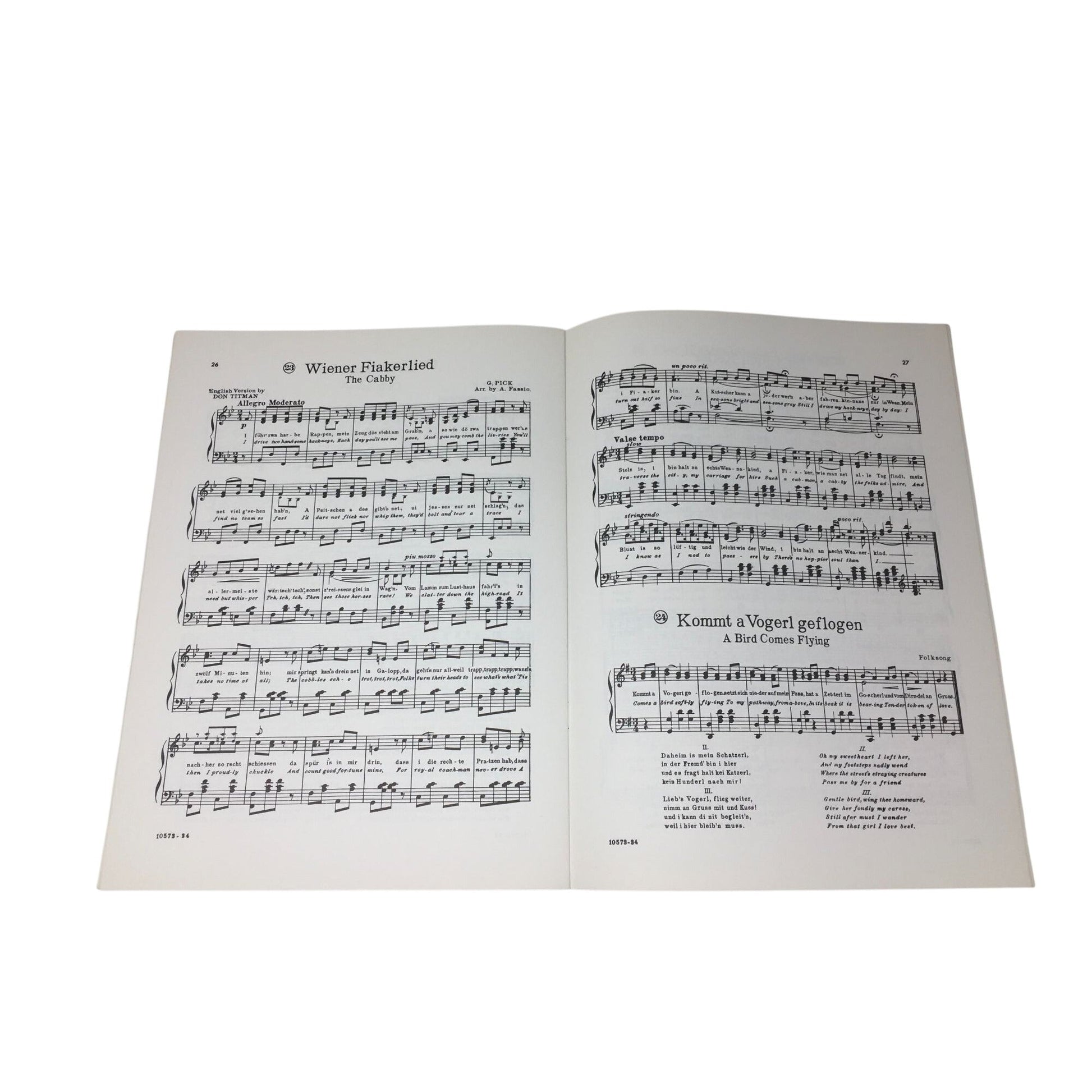 Vintage Song Book for German Folk Songs (Old & New) A+ Stuff  A+ Stuff Sheet Music
