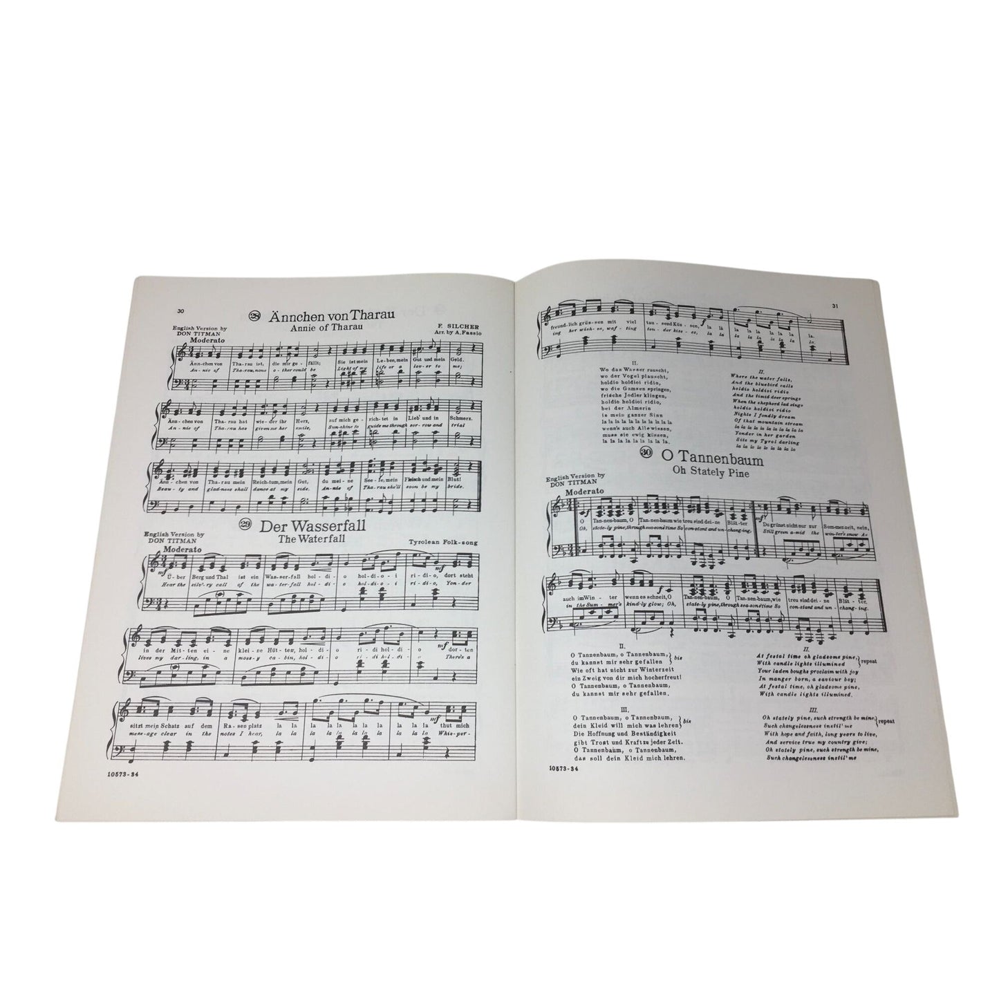 Vintage Song Book for German Folk Songs (Old & New) A+ Stuff  A+ Stuff Sheet Music