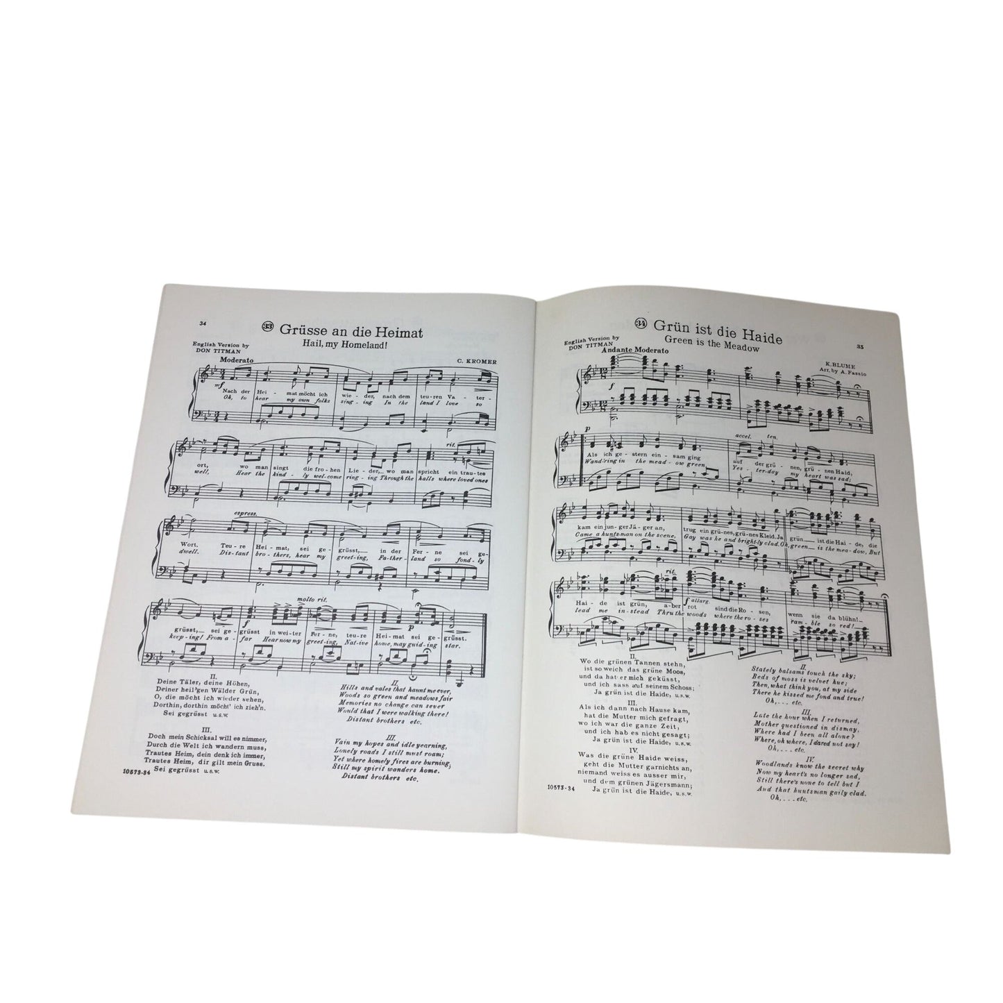 Vintage Song Book for German Folk Songs (Old & New) A+ Stuff  A+ Stuff Sheet Music