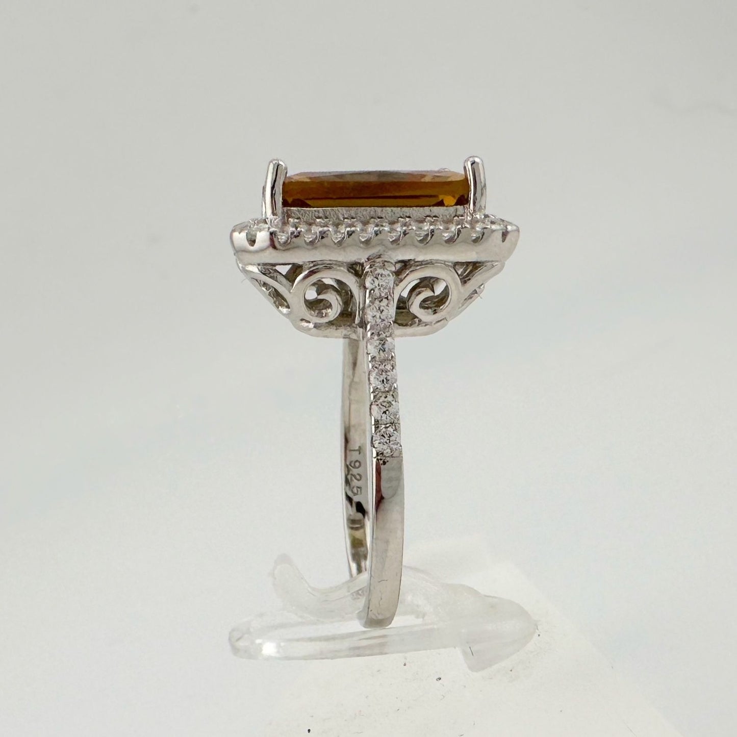 Elegant Emerald Cut Lab Created Sultanite Ring - Beautiful Detailing!  Size 6