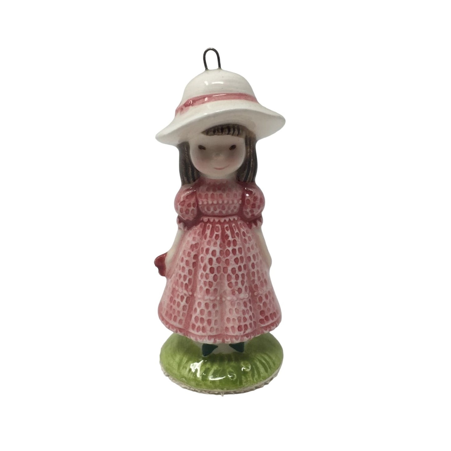 Panda Prints Inc Schmid Collection Farm Girl Ceramic Ornament (3'') - Made in Japan