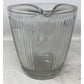 Vintage Antique Ekco Chicago Clear Glass Ribbed Juice Cocktail Pitcher