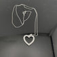 Beautiful HEART Shaped Pendant with Illusion set Natural Diamonds - .925 Sterling Silver w 18" Chain