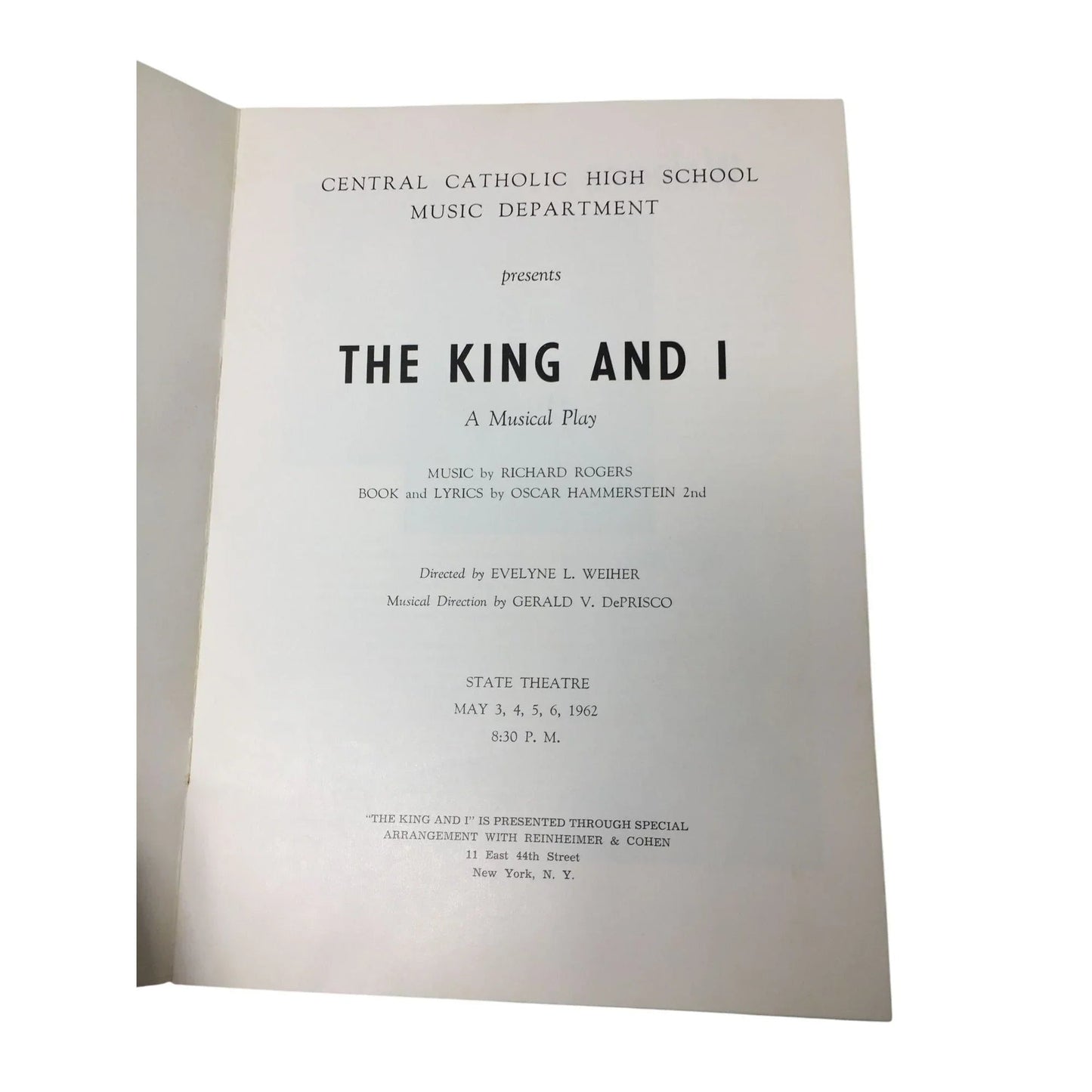 Central Catholic High School Music Department Presents ''The King and I'' - A+ Stuff - books - A+ Stuff