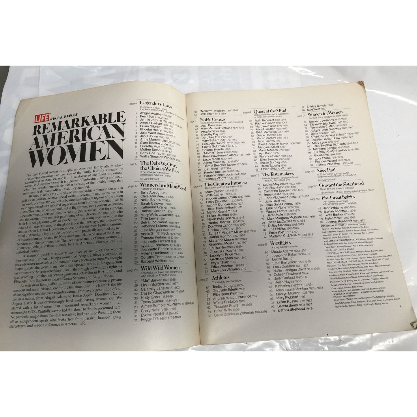 LIFE Magazine Remarkable American Women Special Report 1776-1976