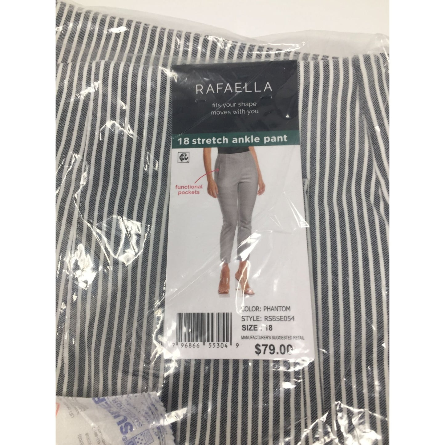 Rafaella Women's Pants Size 18 Stretch Ankle Pants - NWT