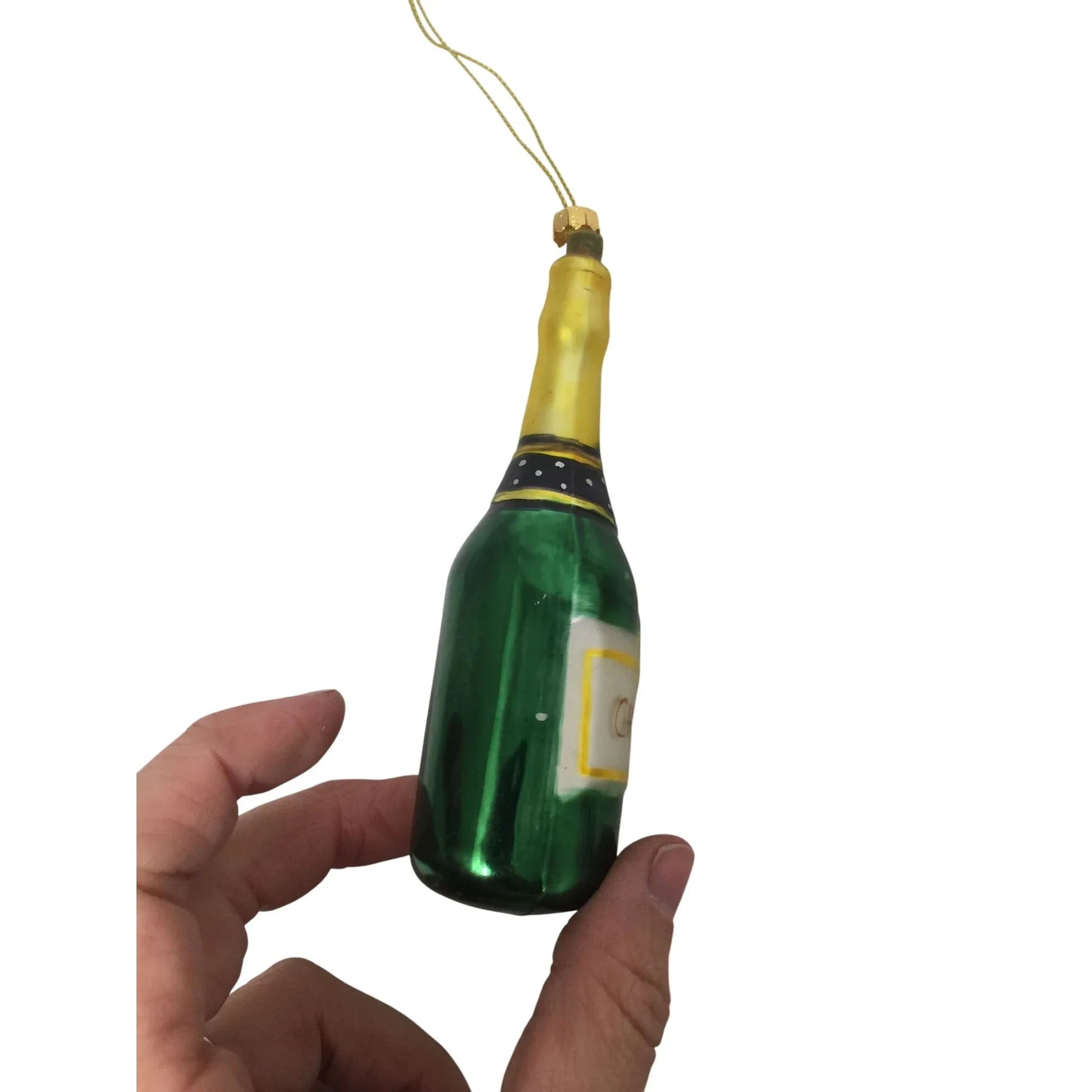 Champagne Bottle Christmas Tree Ornament - about 4.5'' tall - A+ Stuff - Holiday Ornaments - A+ Stuff