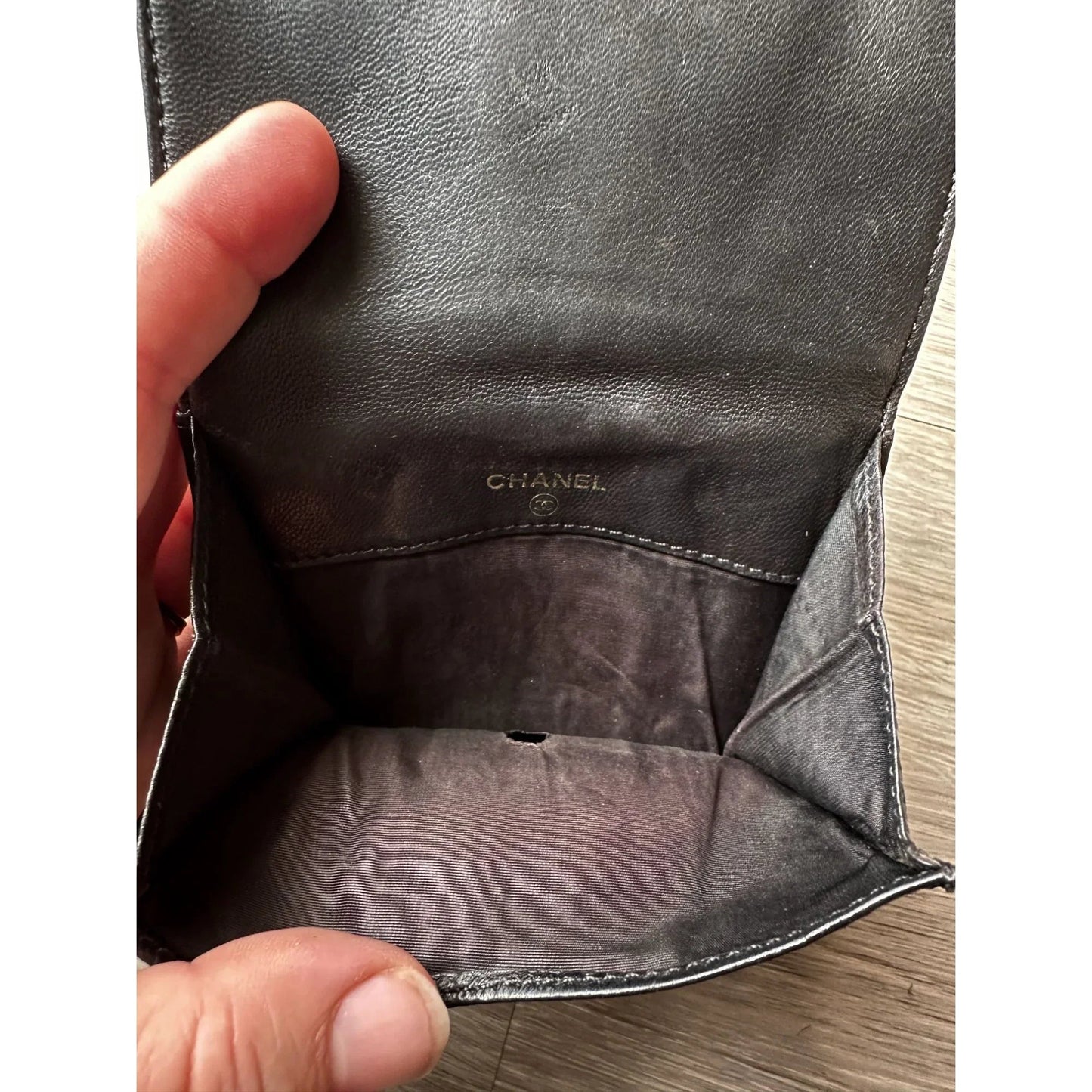 CHANEL Caviar Black Leather Bifold Wallet - A+ Stuff