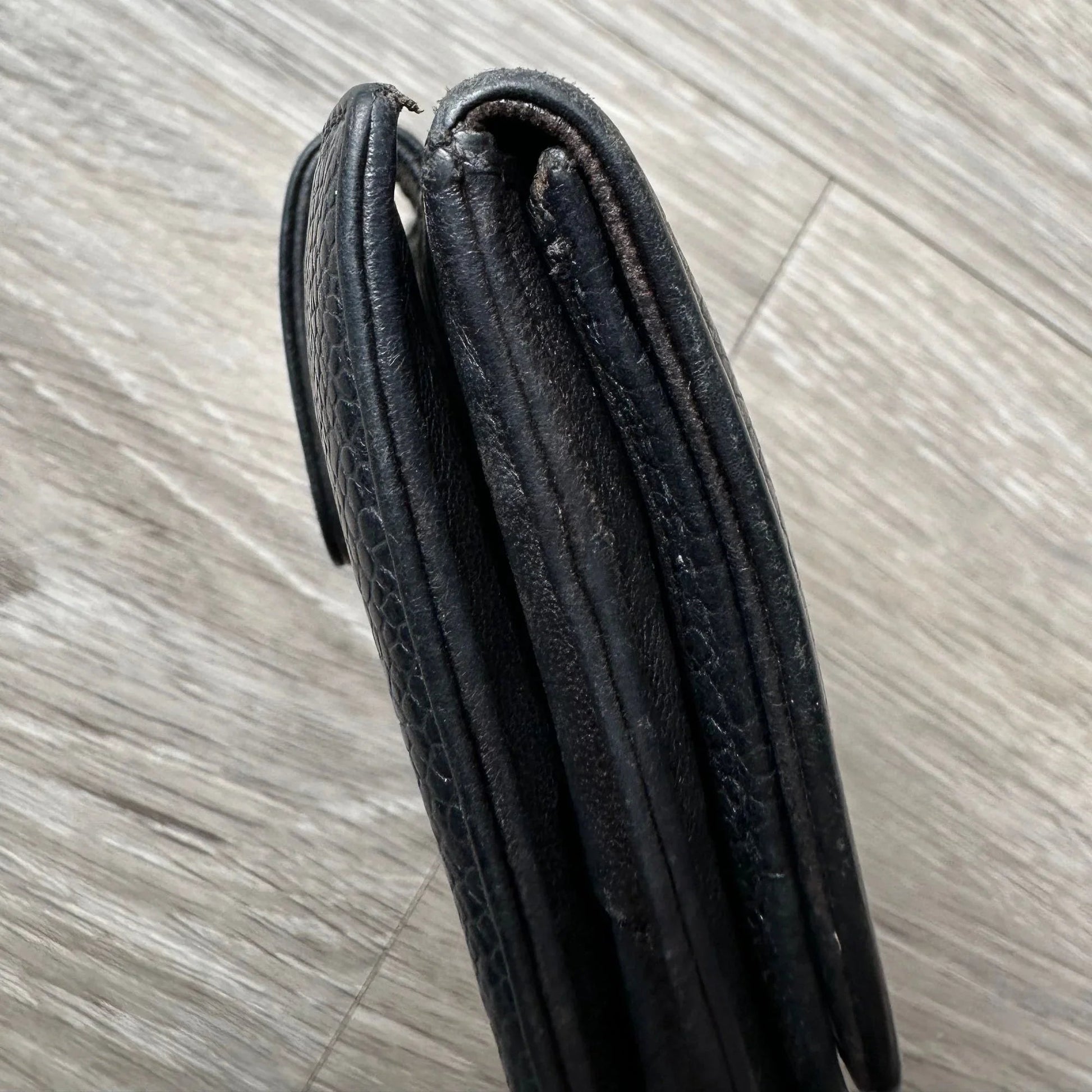 CHANEL Caviar Black Leather Bifold Wallet - A+ Stuff
