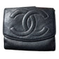 CHANEL Caviar Black Leather Bifold Wallet - A+ Stuff