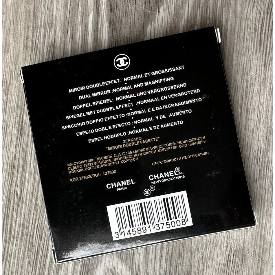 Chanel Double Mirror Compact - Black - New in Box - Chanel - Mirror Compact - A+ Stuff